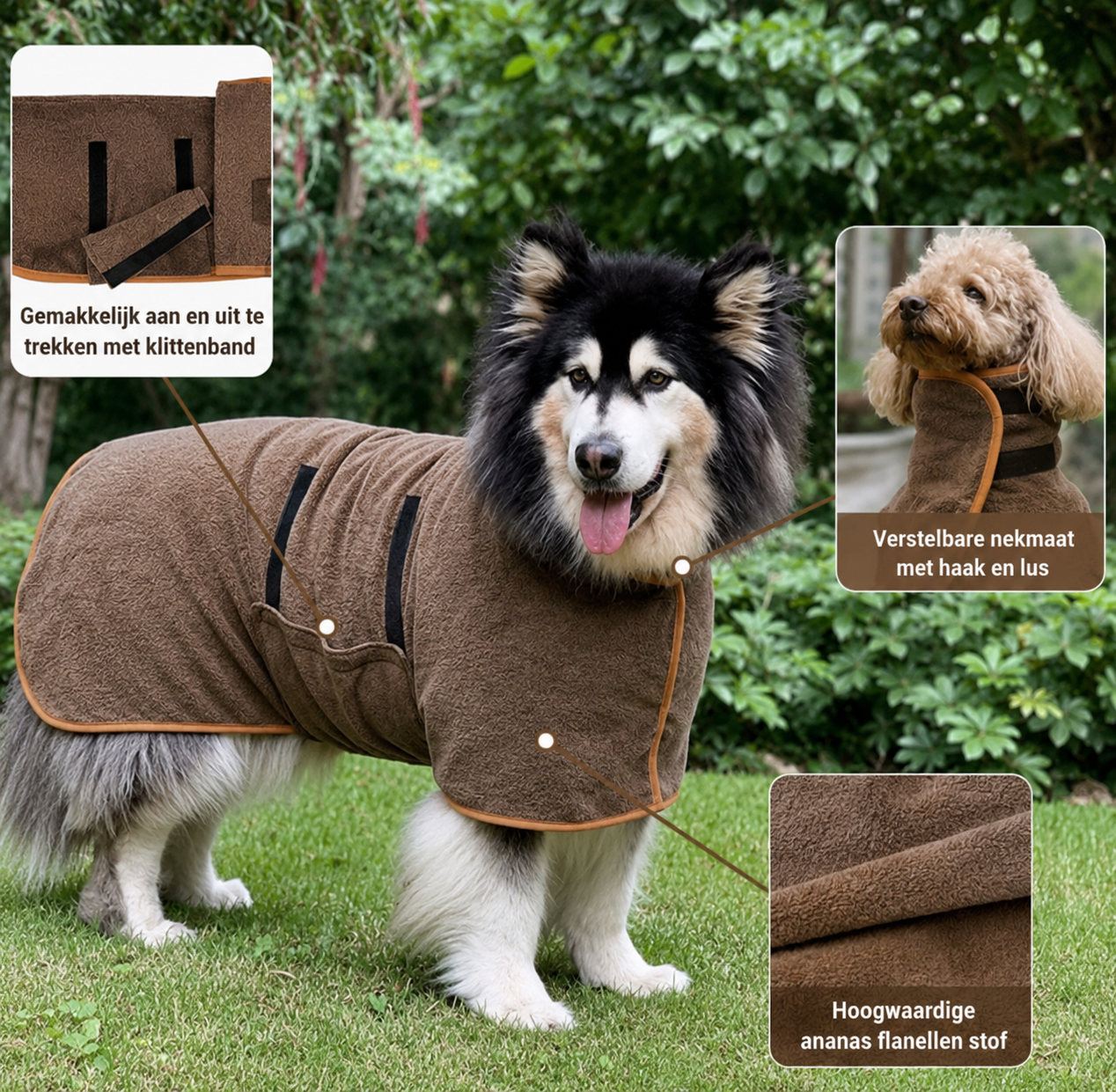 Sneldrogende Badjas Handdoek voor Honden