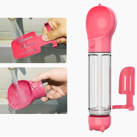 3-in-1 Draagbare Drinkfles en Voerdispenser voor Honden